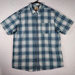 ed Head Brand Co Shirt XL — Short‑Sleeve Cotton Plaid Outdoor Button‑Up
